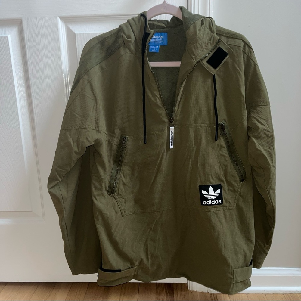 Adidas Jacket - The Brand With Three Stripes - Men’s Medium - Olive Green